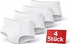 Slip da uomo 4 pezzi in 100% cotone con mosca - Biancheria Anteprima dell’immagine prodotto 1