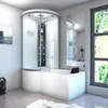Kombination Badewanne Dusche K55-R01 Duschtempel 100x170 cm Produktbild-Vorschau 4