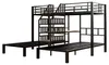 Metall-Etagenbett 90x200 cm mit Schreibtisch Regaltreppe Produktbild-Vorschau 12