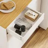 Geöffneter Schubladenbereich des SoBuy Sideboards FSB111-WN mit Stoffserviettenbox Anteprima dell’immagine prodotto