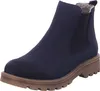 A single blue Chelsea boot with a brown sole is shown against a white background. Produktbild-Vorschau