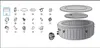Bestway P07737, Einsatz, Bestway, Graubraun, 710 mm, 196 Produktbild-Vorschau 2