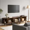 Merax TV-Schrank mit Rattan-Design, TV-Ständer mit 2 Produktbild-Vorschau 4