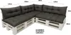 Palettenkissen Set 7-teilig  Anthrazit – Sitzkissen 120x80 Produktbild-Vorschau 2