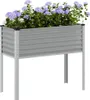 vidaXL Pflanzkübel Grau 100x45x90 cm Stahl Produktbild-Vorschau 2