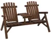 Outsunny Gartenbank mit Tisch Gartenmöbel Sitzbank 2 Stühle Produktbild-Vorschau 1