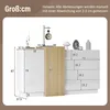 Merax Hochglanz Sideboard mit Holz Maserung, Moderner Produktbild-Vorschau 12