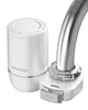 Close-up of a white water filter attached to a faucet. Podgląd zdjęcia produktu