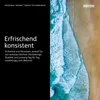 A split image showing text and a logo on the left and a beach scene with waves on the right. Produktbild-Vorschau
