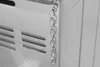 Close-up of a metal chain attached to a silver appliance. Produktbild-Vorschau
