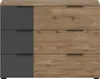 Schubkastenkommode >LINEA< 3 Schubladen, Bartex Eiche Náhled obrázku produktu 3