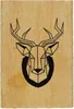 Holzstempel mit Hirschkopf-Motiv, als Gummistempel auf Produktbild-Vorschau 1