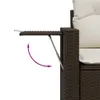 6-tlg. Garten-Sofagarnitur mit Kissen Braun Poly Rattan Produktbild-Vorschau 8