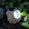 LED Solar Stein 'Rocky' - Spot mit kaltweißer LED - Dämmerungssensor - H: 11cm Produktbild-Vorschau