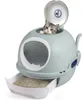 Geschlossene Katzentoilette mit Schale und Schaufel, Blau Produktbild-Vorschau 1