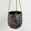 Moghis Blumentopf, hängend, Braun, Steingut Produktbild-Vorschau 5