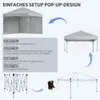 Outsunny Faltpavillon 2,97 x 2,97 m, Gartenpavillon mit Produktbild-Vorschau 5