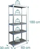 Scaffale per carichi pesanti Relaxdays, 5 ripiani, L x P x Anteprima dell’immagine prodotto 4