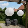 3er Set LED Solar Außen-Hängeleuchte, Lampion weiß, D 30 cm Produktbild-Vorschau 2