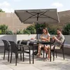 di volio zahradny stol 130 × 80 cm Malio čierny Náhľad obrázku produktu 5