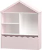 A pink and white house-shaped bookshelf. Náhľad obrázku produktu