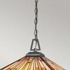 Lampe à suspendre, plafonnier, verre Tiffany métal, D 45,7 Voir les images du produit 2
