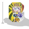A Pokemon trading card game tin featuring artwork of Pokemon characters. Voir les images du produit