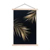 MuchoWow® Textilposter Blätter - Pflanzen - Gold - Schwarz Produktbild-Vorschau 1