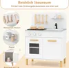 COSTWAY Kinderküche mit 10 Zubehör, Spielküche Holz mit Produktbild-Vorschau 6