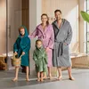 REDBEST Uni-Bademantel Perris" mit Kapuze mauve M" Produktbild-Vorschau 4
