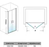 SONNI Duschtüren Nischentür 100x195cm Doppeltür Pendeltür Produktbild-Vorschau 7