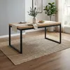 Homestyle4u Esstisch 160x90 cm Eiche Metall Schwarz Produktbild-Vorschau 6