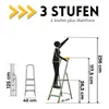 Stehleiter Haushaltsleiter mit Ablage Profi Leiter Produktbild-Vorschau 2