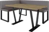 Eckbank AKIKO METAL mit Tisch 168x128 links - Eckbankgruppe Produktbild-Vorschau 1
