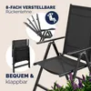 CASARIA® Gartenstühle 6er Set Hochlehner Klappbar 8-Fach Produktbild-Vorschau 3