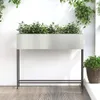 vidaXL Podwyższona donica ogrodowa srebrna 100 x 26 x 82 cm Podgląd zdjęcia produktu 2