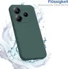 A green phone case is shown with water splashing around it. Produktbild-Vorschau