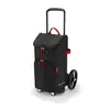 A black shopping trolley with red accents, shown on a white background. Podgląd zdjęcia produktu