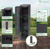 Novatool 1x Steckdosenturm 2-fach außen Anthrazit rund mit Produktbild-Vorschau 3