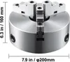 Vevor Uchwyt Tokarski Trójszczękowy K11-200 200 Mm Podgląd zdjęcia produktu 8