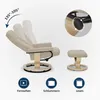 A recliner chair and ottoman are shown with diagrams and text indicating features and usage. Anteprima dell’immagine prodotto