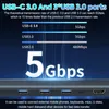 H36C 10in1 USB C Hub Docking Station HDMI RJ45 USB 3.0 Produktbild-Vorschau 11