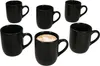 6x tazze da caffè Panther 340ml H10,3cm in gres nero Anteprima dell’immagine prodotto 1