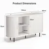 Meuble TV BEALIFE, 130x40x75 cm, avec 2 volets roulants | Voir les images du produit 2