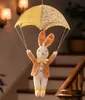 Hase "Fallschirmspringer" Dekofigur für Ostern, 65 cm hoch, Produktbild-Vorschau 2