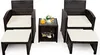5er Set Rattan Gartenmoebel, Balkonmoebel Set 2 Sessel & 2 Produktbild-Vorschau 1