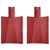 Two red foldable cutting boards are shown against a white background. Produktbild-Vorschau
