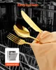Gold cutlery is being held by an orange cloth in front of a dishwasher rack. The text 'Easy to Clean' is visible at the top of the image. Náhled obrázku produktu