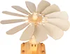 A wooden Christmas pyramid with rotating blades, displayed against a white background. Produktbild-Vorschau