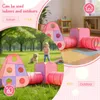 (Rosa) Kinder Spielzelt 4-teiliges Set – Steckbares Produktbild-Vorschau 5